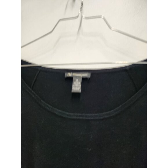 INC International Concepts Sweater Womens Medium Black Polka Dot Hem Pullover - Picture 2 of 8